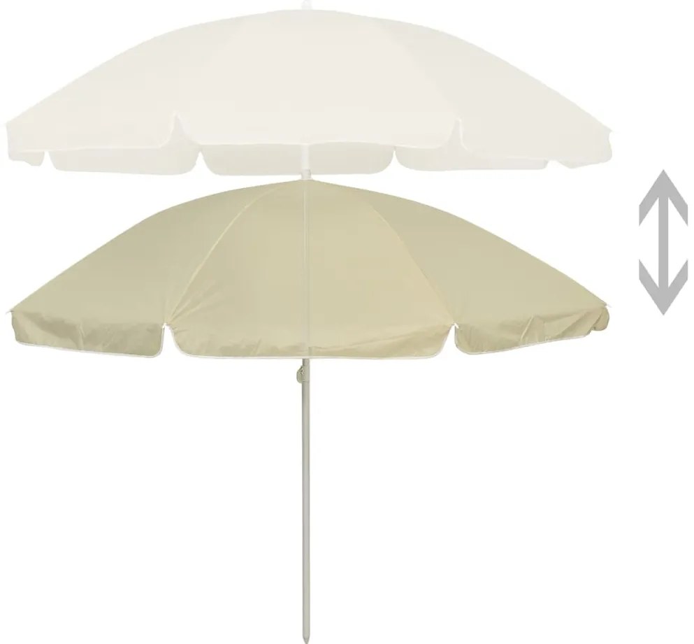Guarda-sol de praia 240 cm amarelo areia