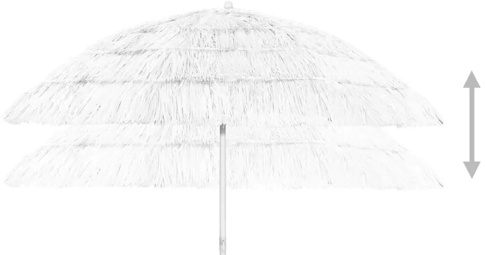 Guarda-sol de praia Hawaii 240 cm branco