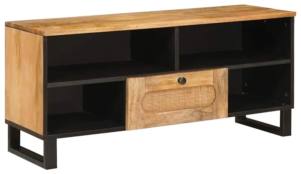 vidaXL Gabinete para TV com gaveta Castanho 100 x 33,5 x 46 cm