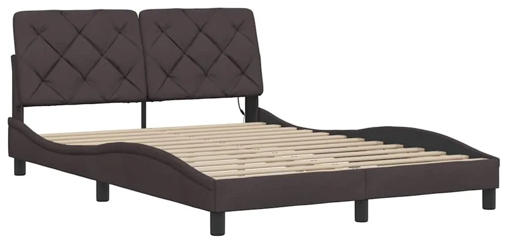 Estrutura de cama com LED sem colchão 120x200 cm tecido