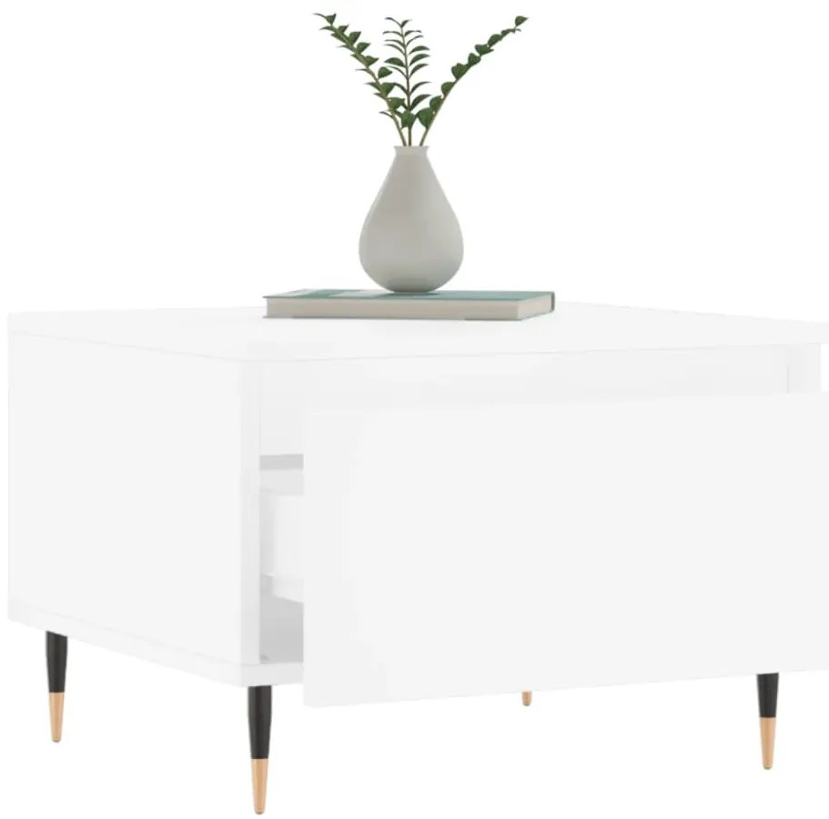 Mesas de centro 2 pcs 50x46x35 cm derivados de madeira branco