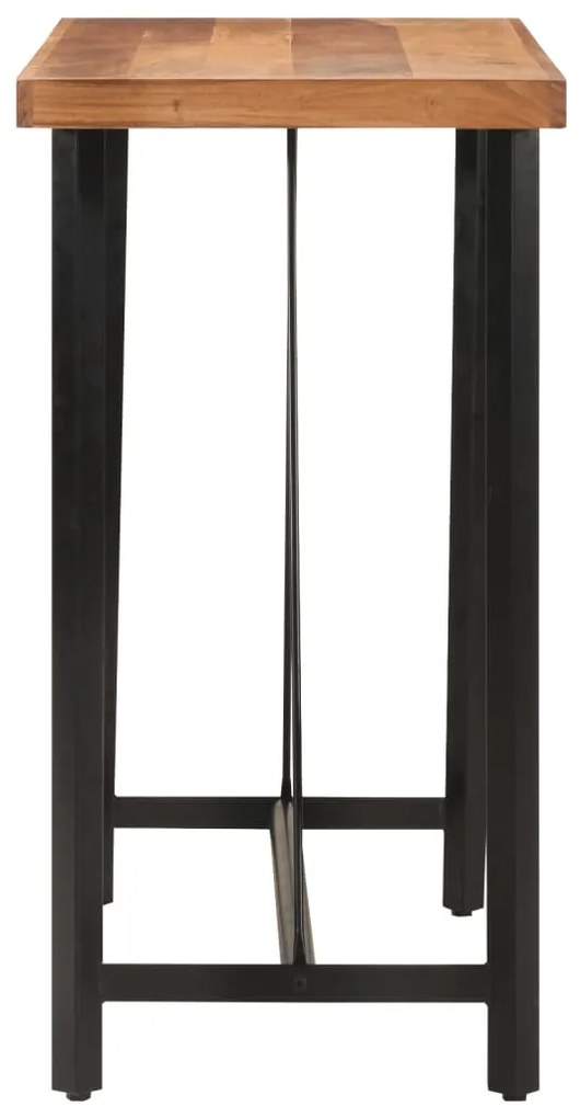 Mesa de bar 110x55x107 cm madeira de acácia maciça e ferro