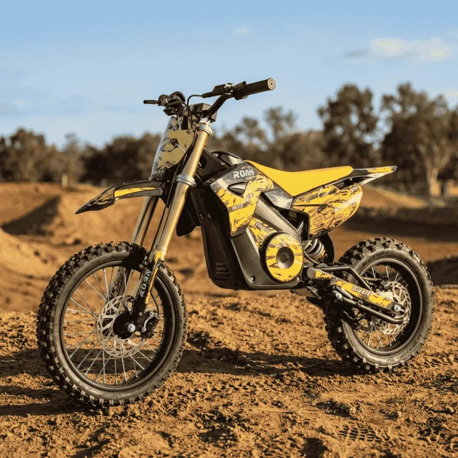 Mini moto elétrica para crianças 1800W Roan 903 batería litio 48V 13Ah Amarela