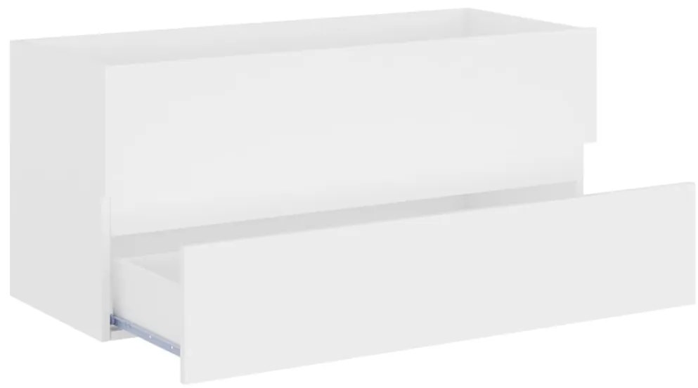 Armário de lavatório derivados de madeira branco