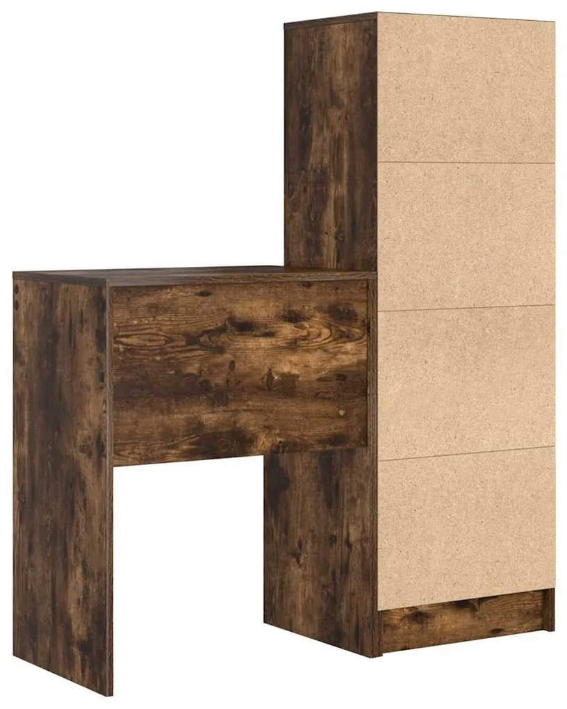 Mesa com Armazenamento Carvalho Fumado Madeira Derivada