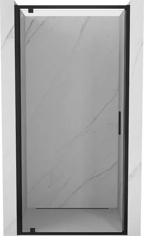 Mexen Exo porta de chuveiro de abrir 60 cm, transparente, preto - 8181-060-000-70-00