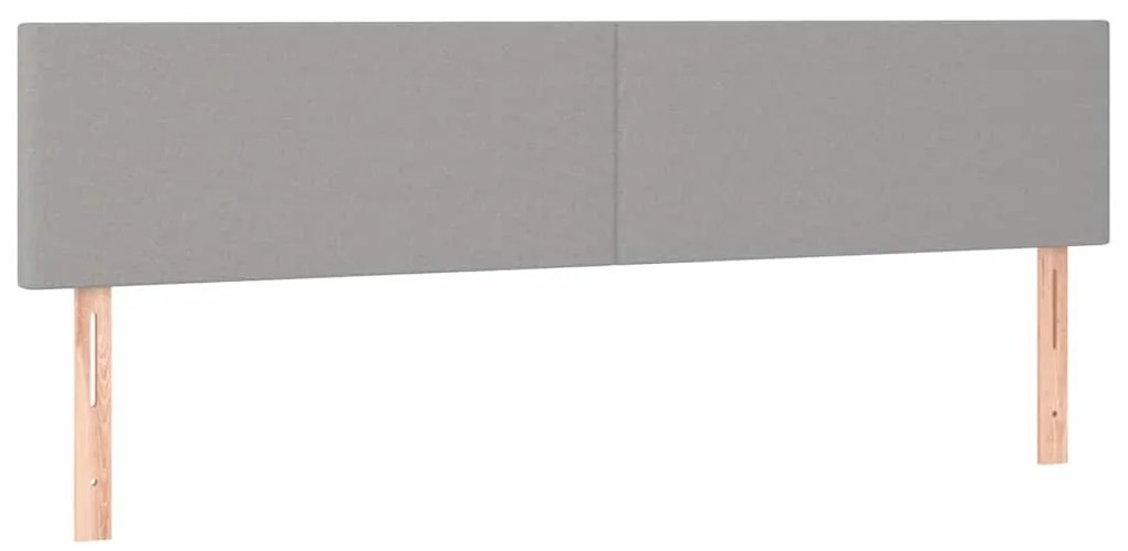 Cama boxspring com colchão 120x190 cm tecido cinzento-claro