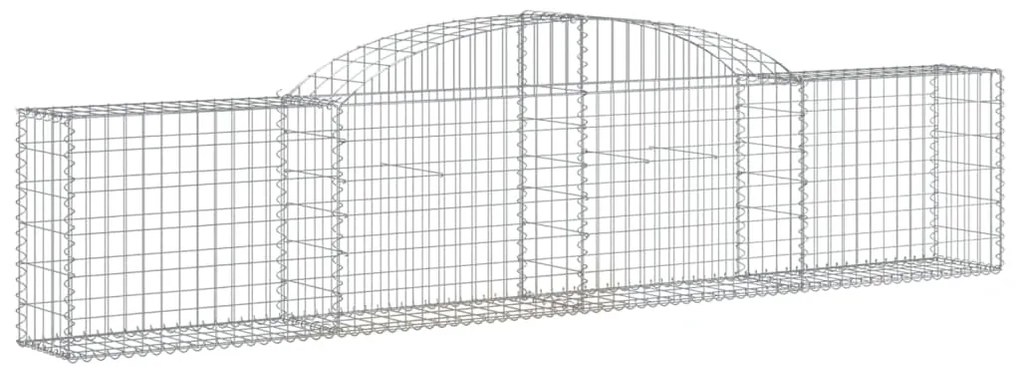 Cestos gabião arqueados 7 pcs 300x30x60/80 cm ferro galvanizado