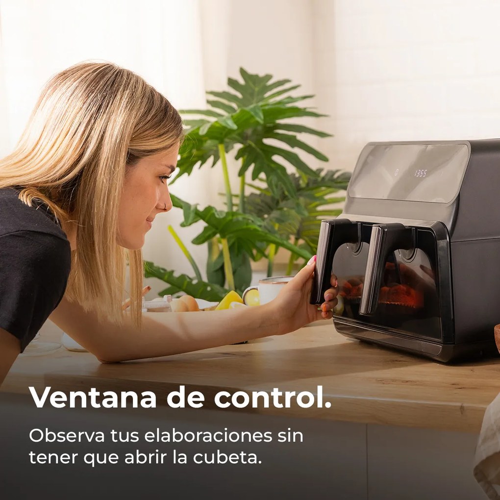 Fritadeira dietética digital Cecofry Advance 9000 Window de 9 L de capacidade