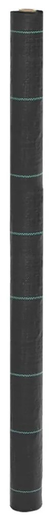 vidaXL Tela para ervas daninhas 1,5x200 m PP preto