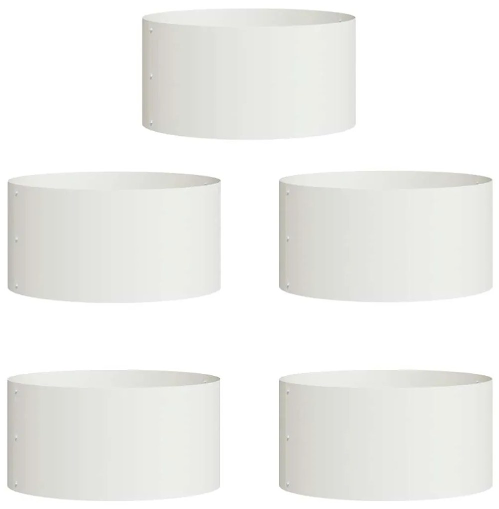 Vasos de Metal Brancos Branco Metal 40 cm de diâmetro