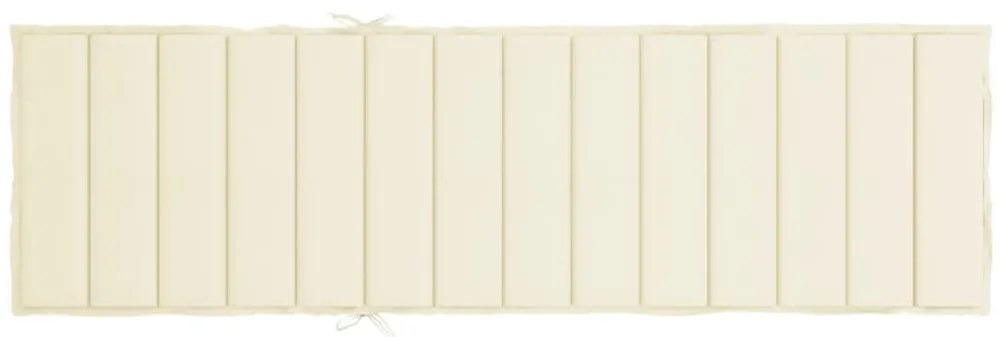 Almofadão p/ espreguiçadeira 200x60x3 cm tecido oxford creme
