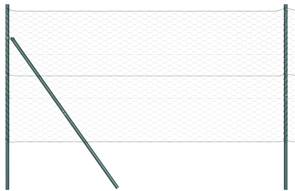 Cerca Hexagonal VidaXL Verde 1,2x10 m Aço