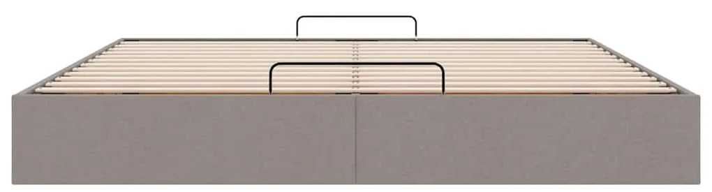 Estrutura de cama otomana sem colchão cinza 180x200 cm tecido