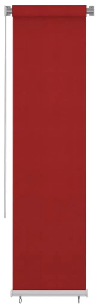 Estore de rolo para exterior PEAD 60x230 cm vermelho