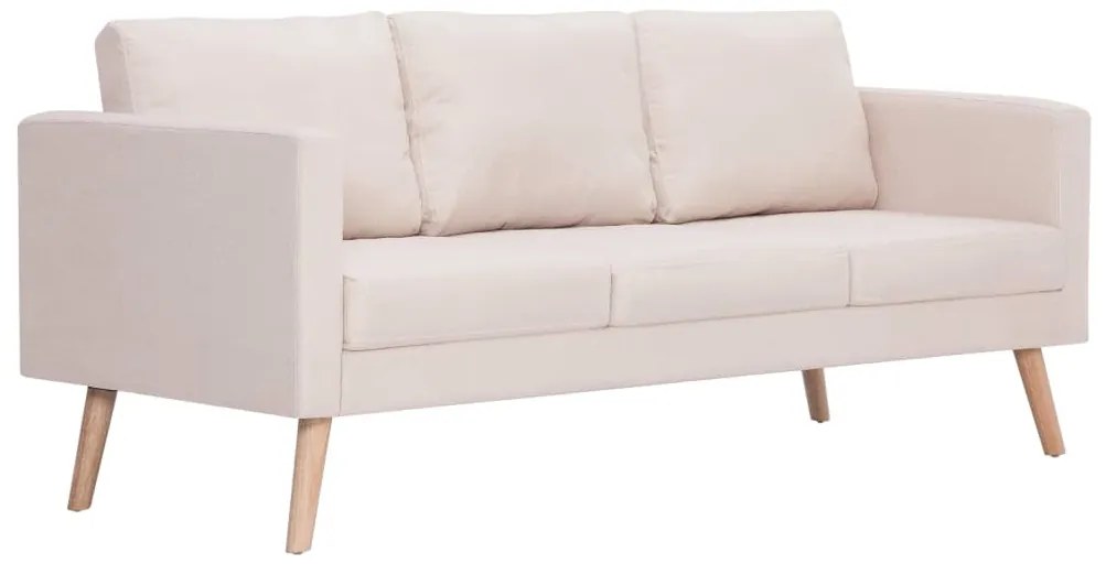 2 pcs conjunto de sofás tecido cor creme
