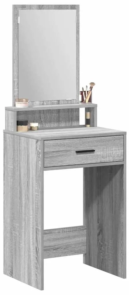 Mesa de Maquilhagem vidaXL com Gavetas Cinzento Sonoma 50x41x140 cm