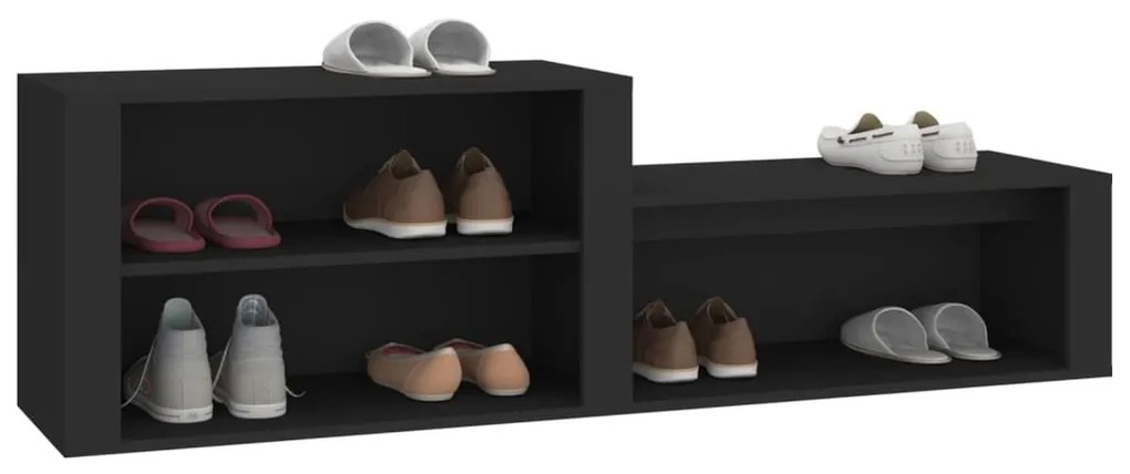 Sapateira 150x35x45 cm derivados de madeira preto