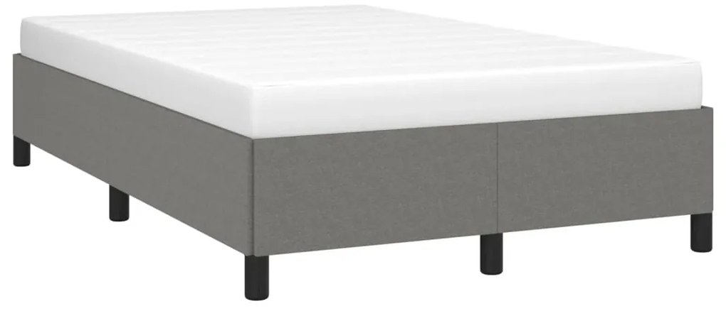 Estrutura de cama sem colchão 120x200 cm tecido cinzento-escuro