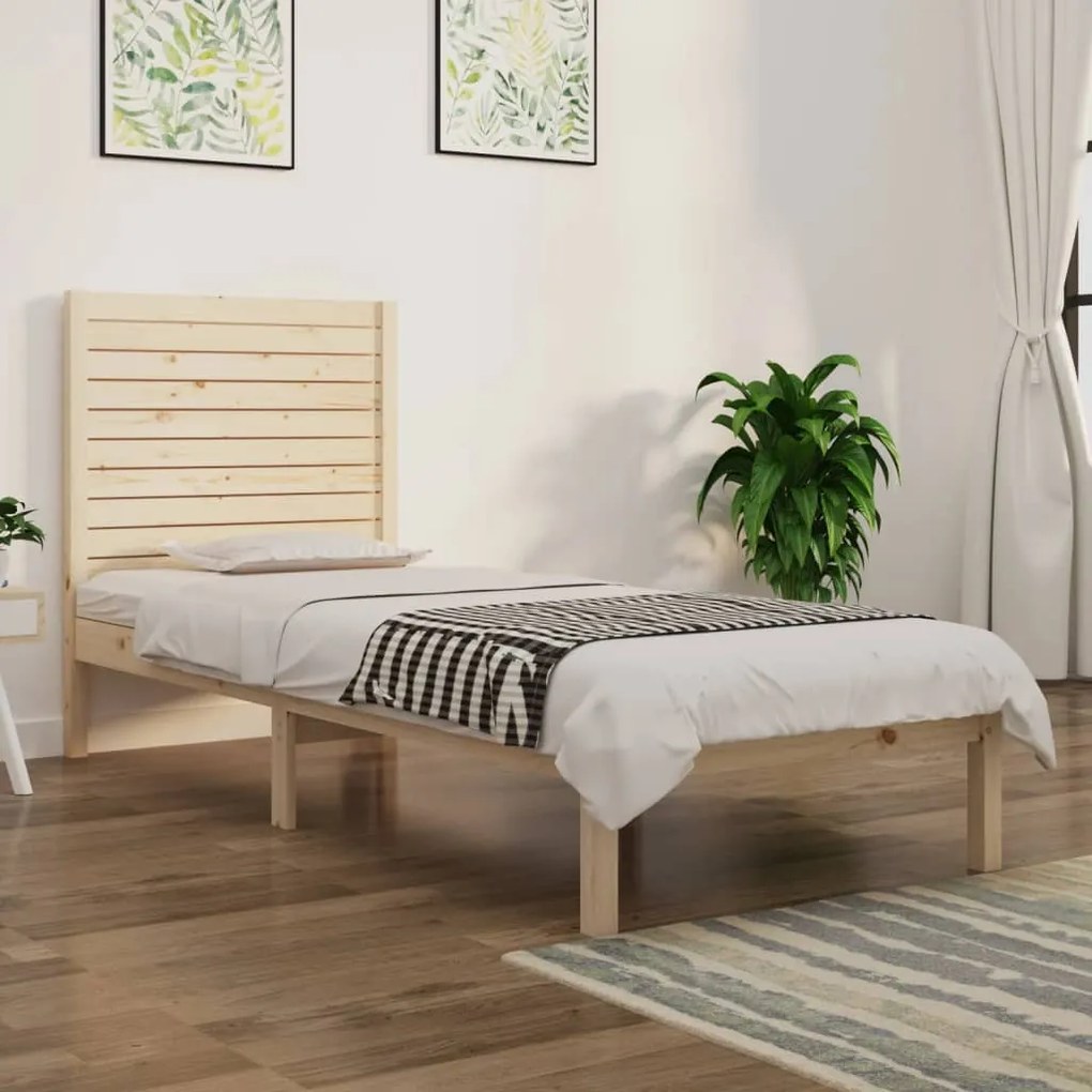 Estrutura cama pequena solteiro 75x190 cm madeira maciça