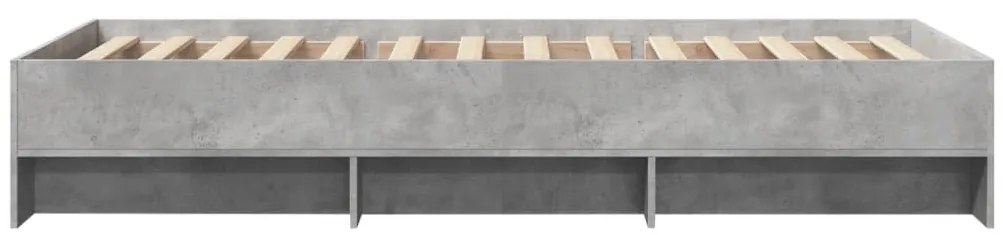Estrutura de cama 90x200 cm derivados de madeira cinza sonoma