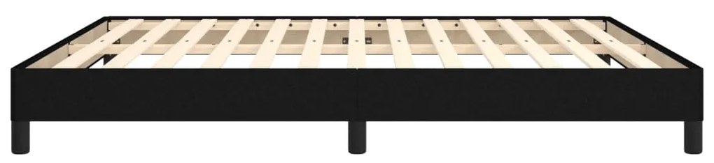 Estrutura de cama sem colchão 160x200 cm tecido preto