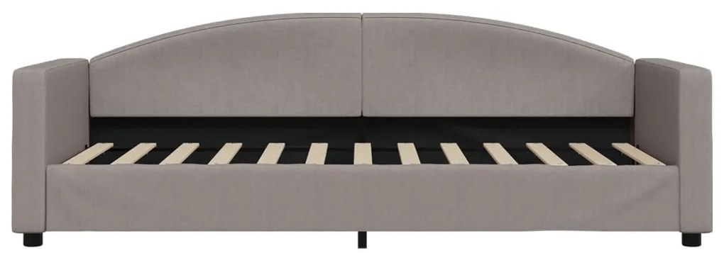 Sofá-cama com colchão 80x200 cm tecido cinzento-acastanhado