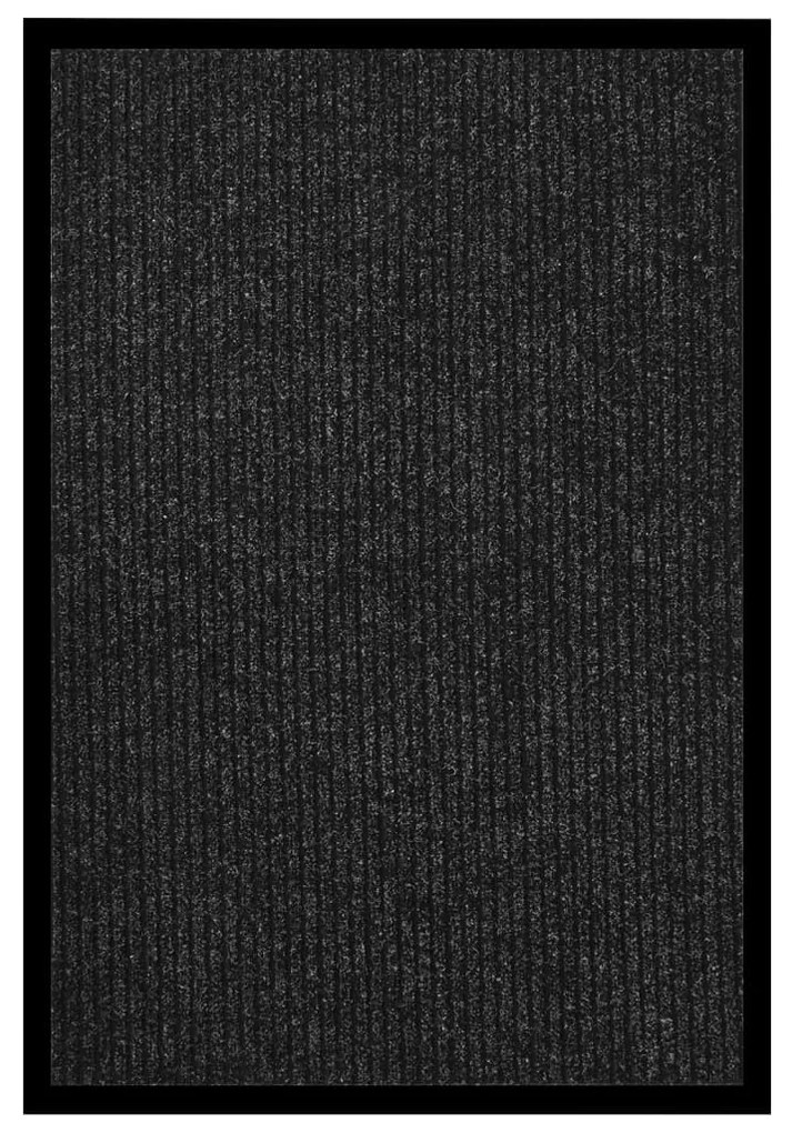 vidaXL Tapete de porta às riscas 80x120 cm antracite