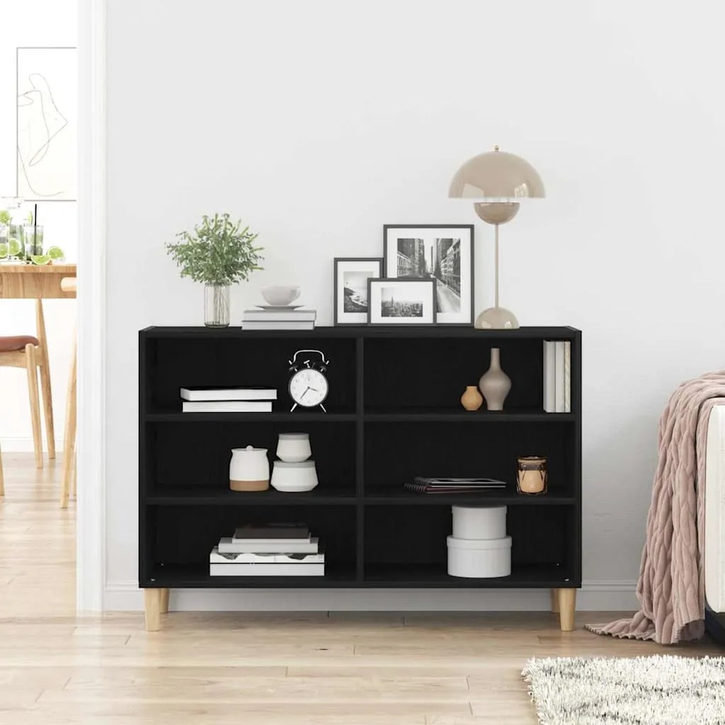 Buffet vidaXL Preto Carvalho 103,5x35x70 cm Madeira de Engenharia