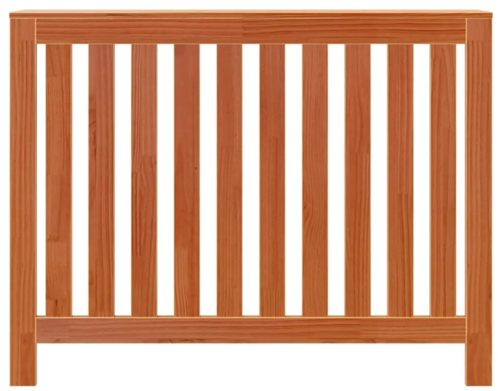 Cobertura de radiador 108,5x19x84 cm pinho maciço castanho cera
