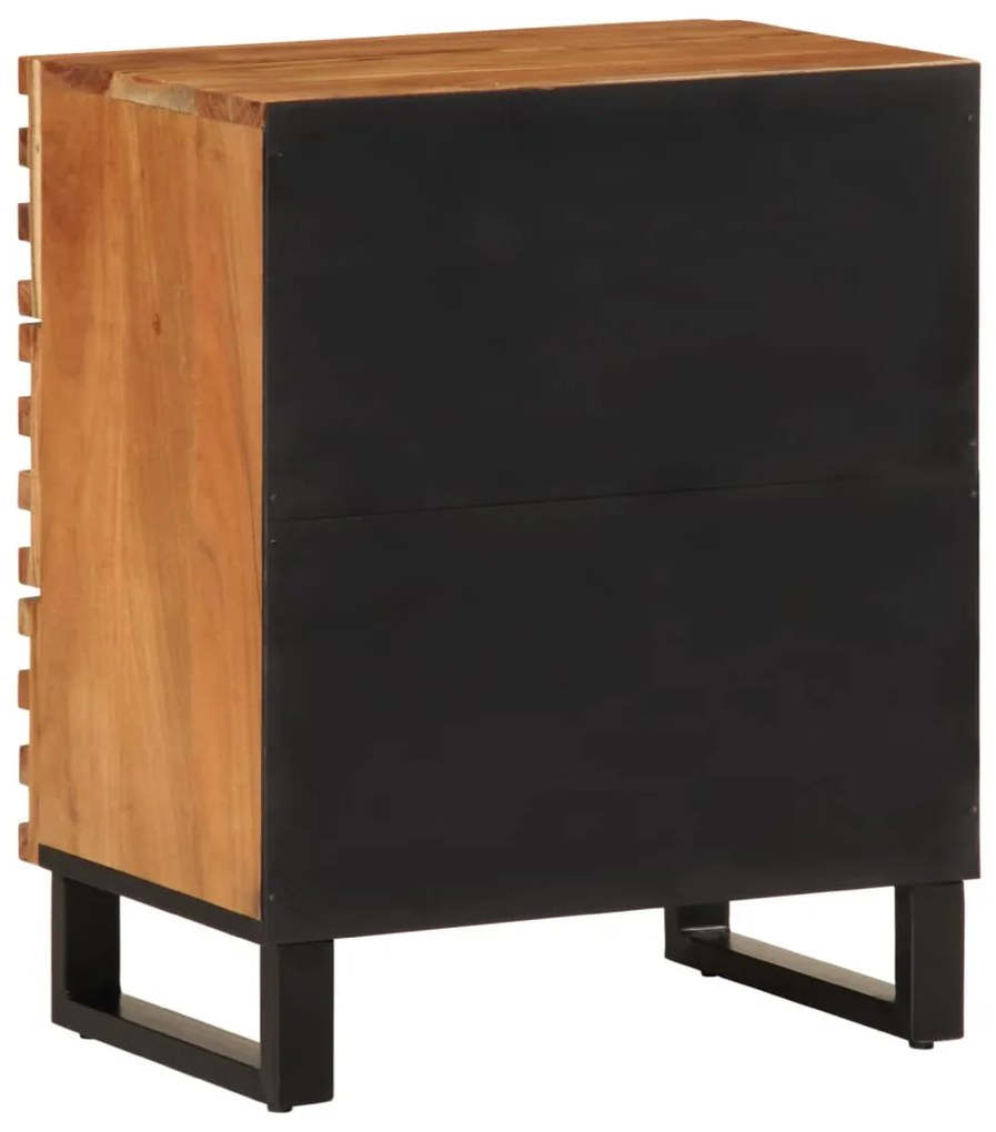 Mesa de cabeceira 50x34x62 cm madeira de acácia maciça