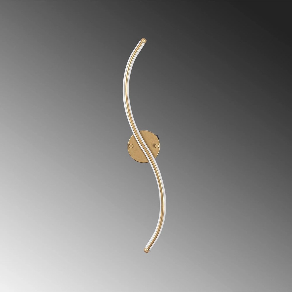 Candeeiro de Parede Yilan - Dourado - 10x67x5 cm