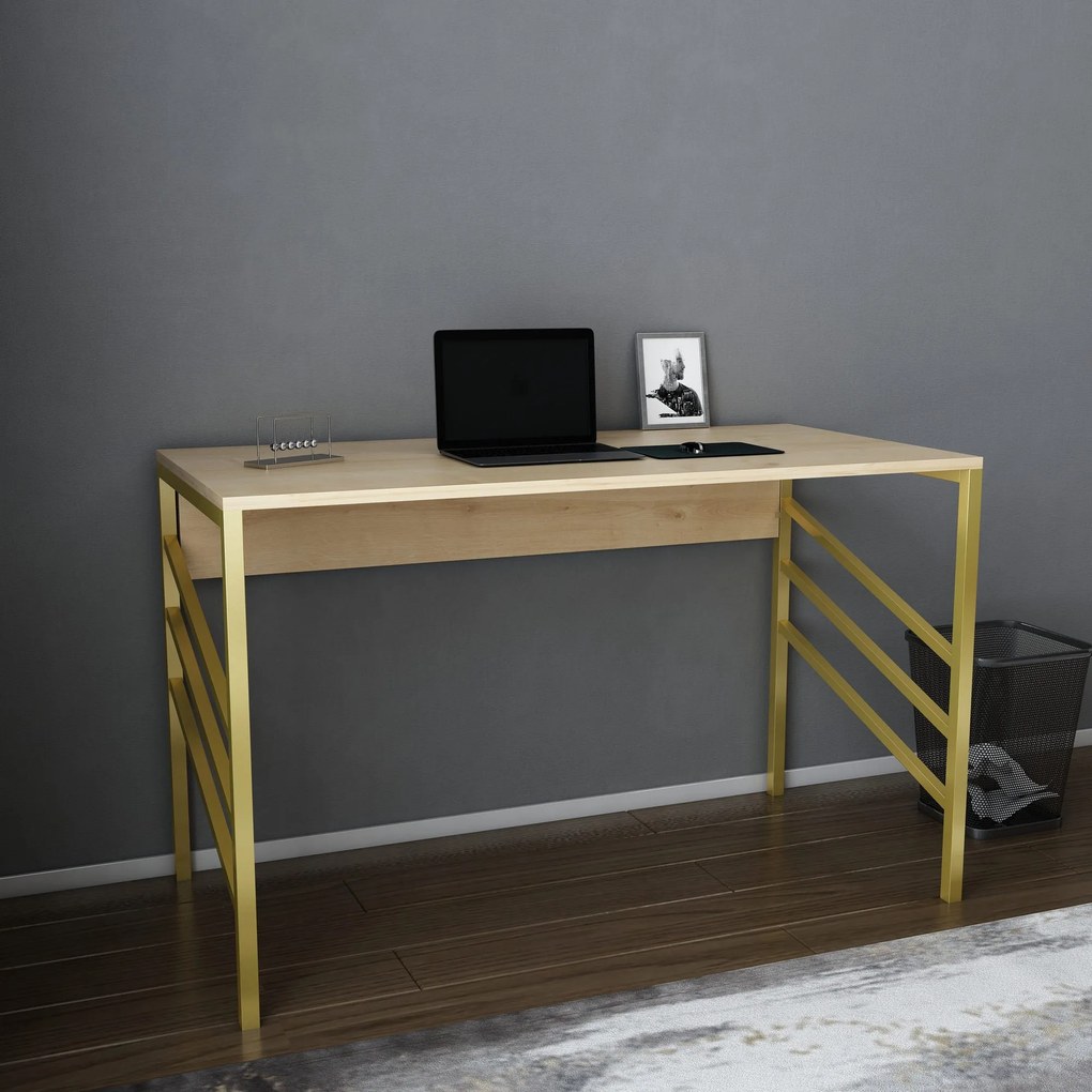 Secretária Josephine – Carvalho Dourado – 120 cm x 60 cm x 74,8 cm