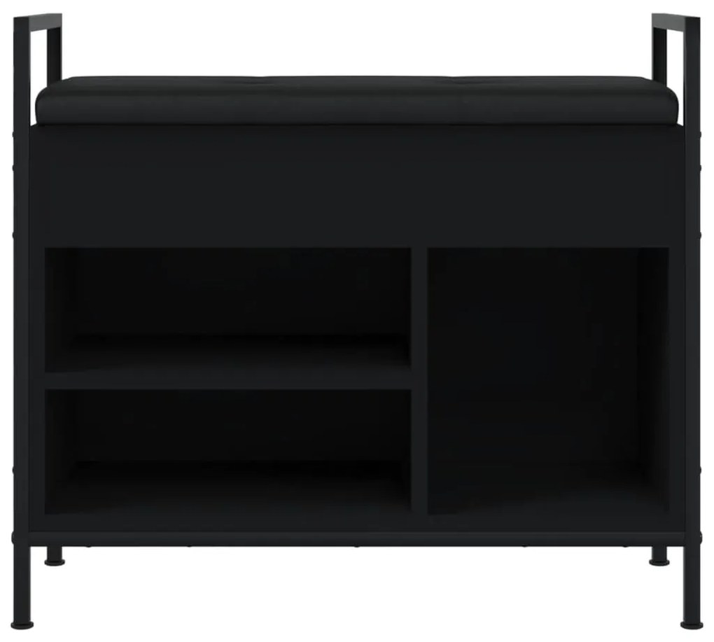 Banco sapateira 65,5x32x57,5 cm derivados de madeira preto