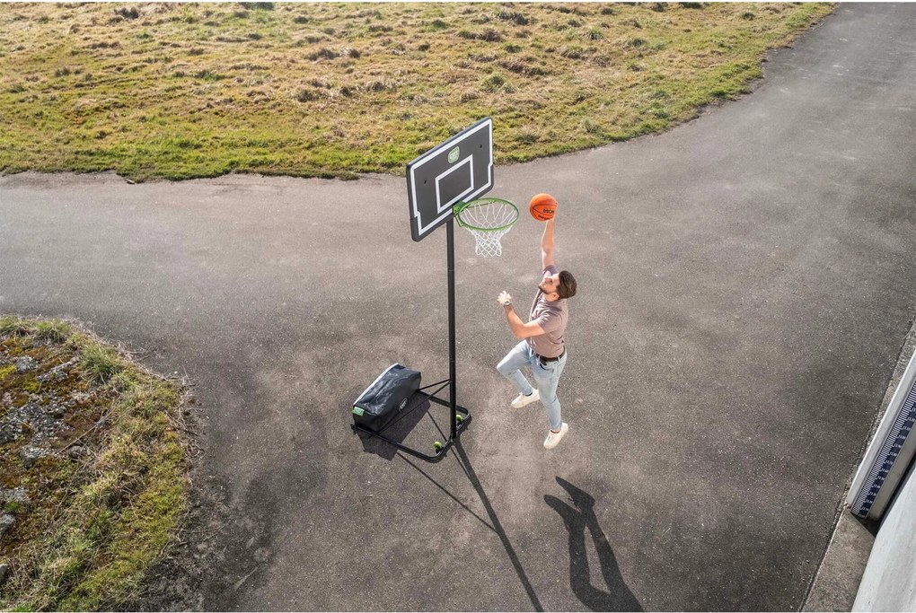Cesto de basquetebol NovaStar com altura ajustável em 10 alturas preto