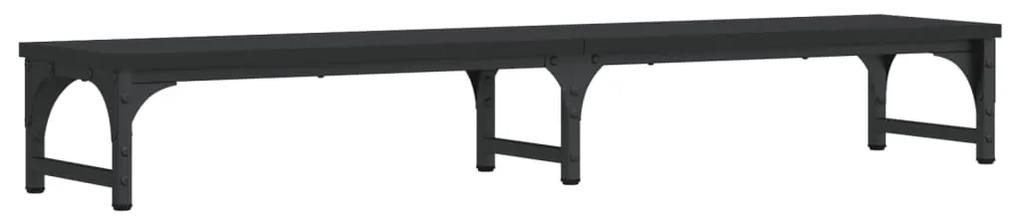 Suporte de monitor 105x23x15,5 cm derivados de madeira preto