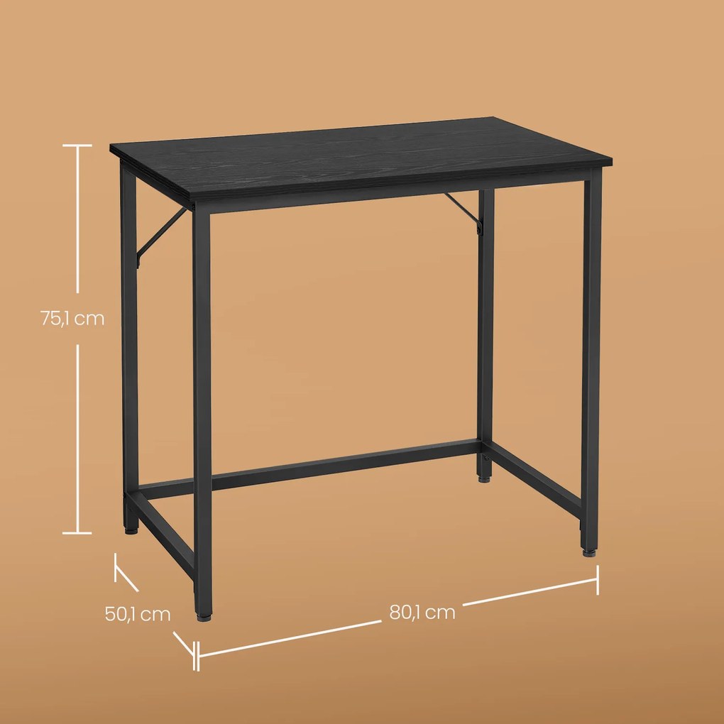 Secretária pequena para computador 50 x 80 x 76 cm Preto