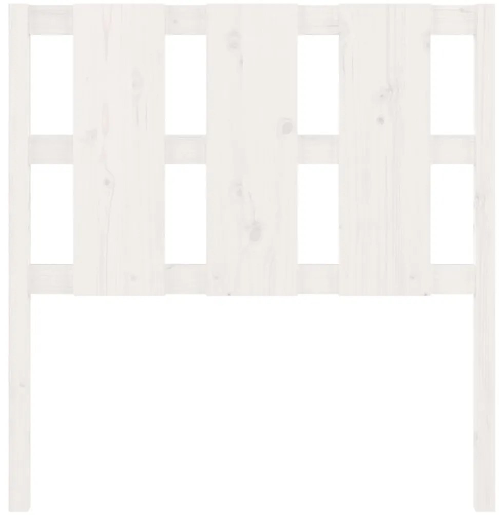 Cabeceira de cama 105,5x4x100 cm madeira de pinho maciça branco