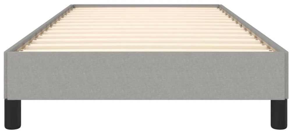 Estrutura de cama sem colchão 90x190 cm tecido cinzento-claro