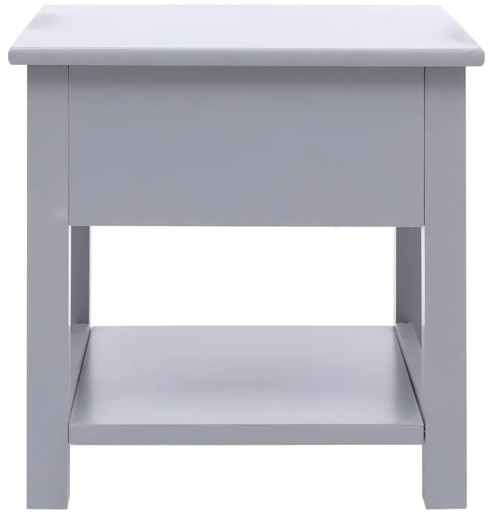 Mesa de apoio 40x40x40 cm madeira de paulownia cinzento