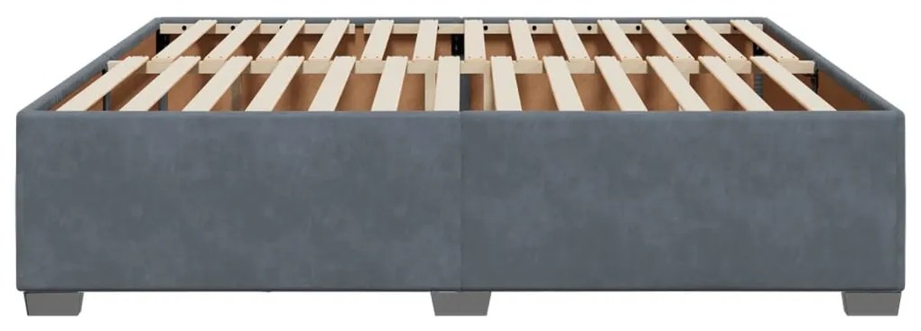 Estrutura de cama sem colchão 180x200 cm veludo cinzento-escuro