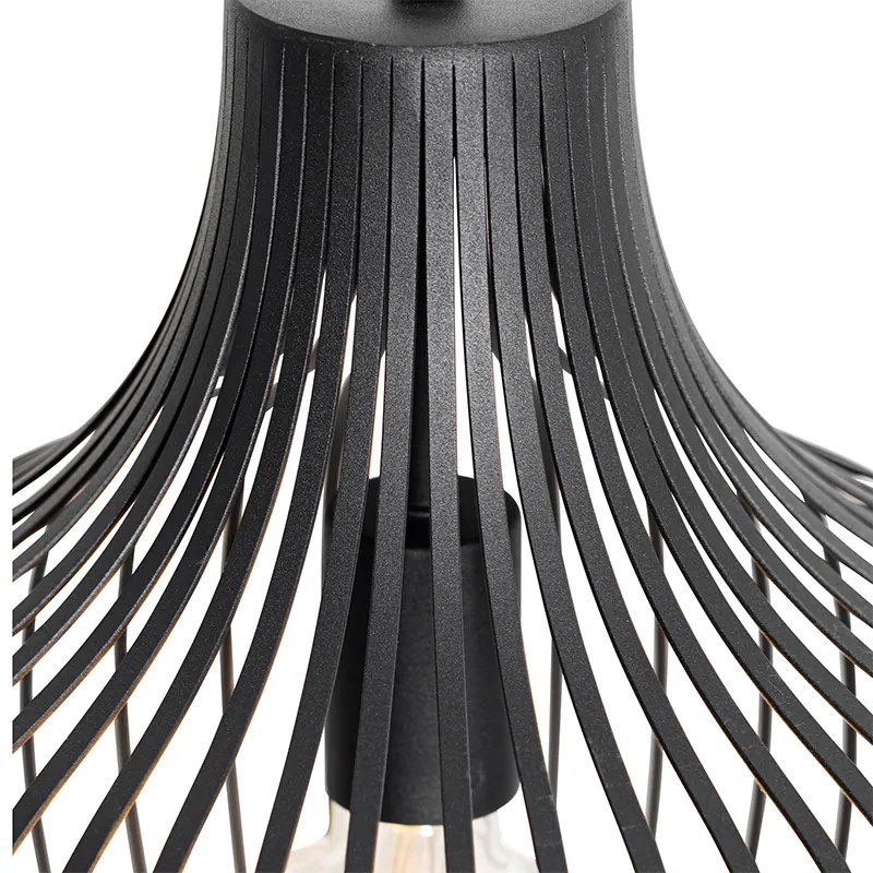 Candeeiro de suspensão moderno preto 38 cm - Saffira Moderno
