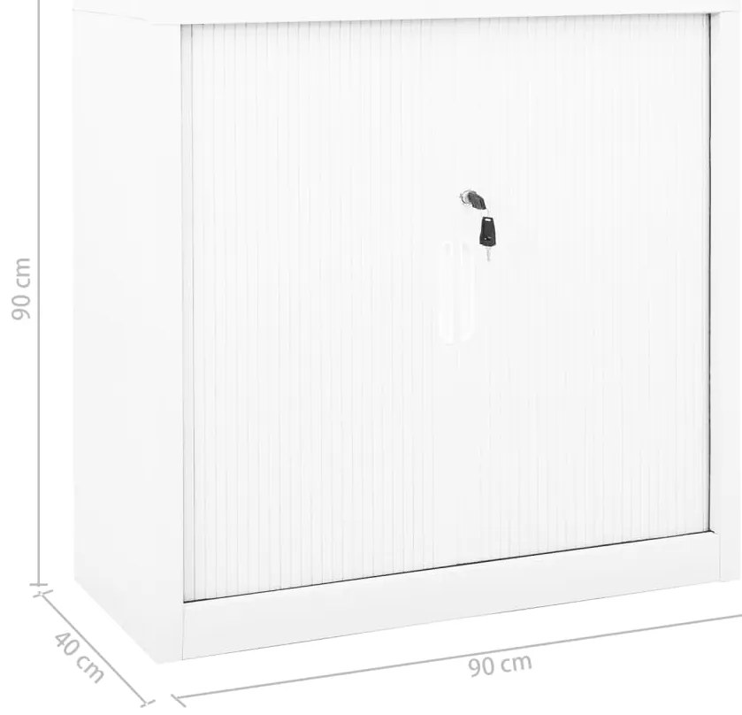 Armário com porta deslizante aço 90x40x90 cm branco