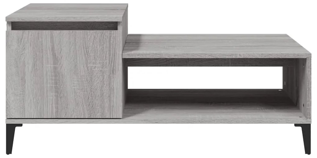 Mesa de centro 100x50x45 cm derivados madeira cinzento sonoma