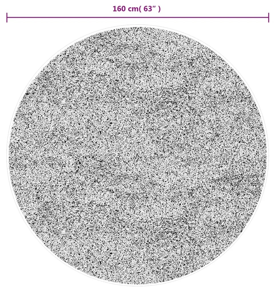 Tapete de pelo alto aspeto brilhante ISTAN Ø 160 cm antracite