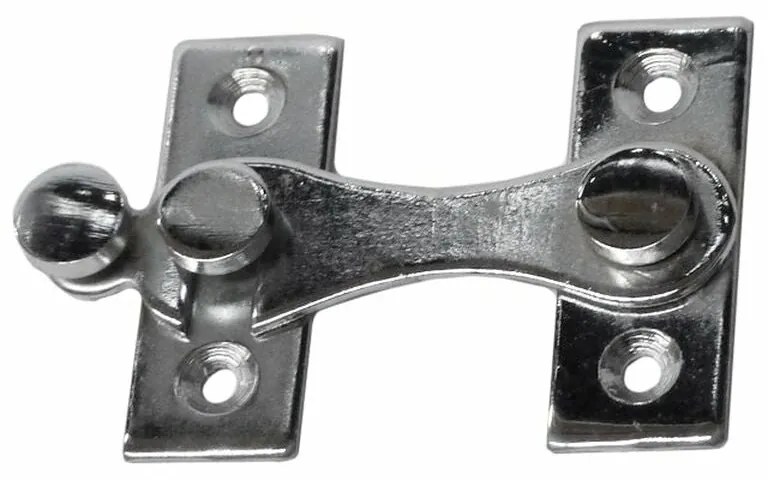 Fecho para porta EDM Forma de H Aço 8 cm Esquerda Cromado