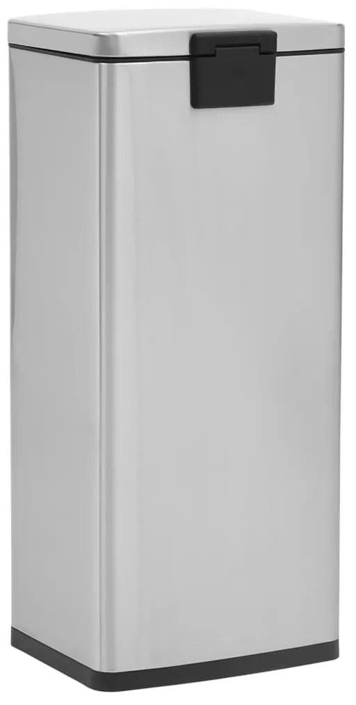 Caixote lixo pedal anti-impressão digit. 30L aço inox. prateado