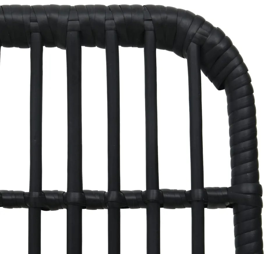 3 pcs conjunto de jantar para exterior vime PE e vidro