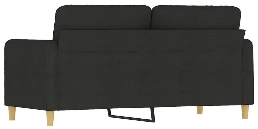 Sofá de 2 lugares tecido 140 cm preto