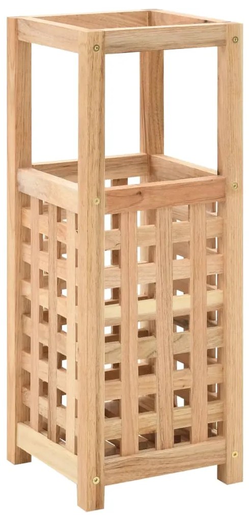 247104 vidaXL Suporte p/ guarda-chuvas madeira de nogueira maciça 18x18x50 cm